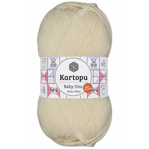 Baby One Tüylenmeyen El Örgü İpi Yünü Krem K025