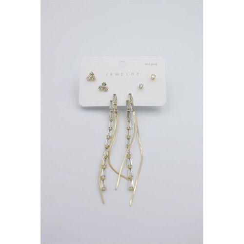 Çoklu Set Küpe - Altın