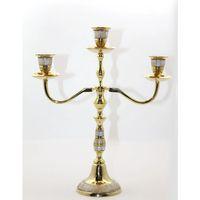 Pirinç Sedefli 3'lü Şamdan Model 2