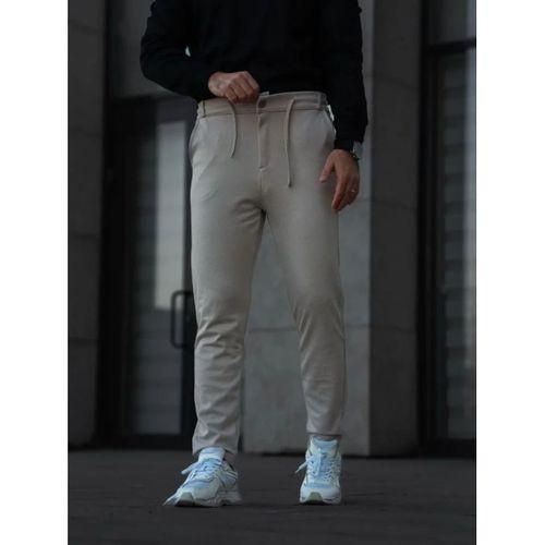 Erkek Diagonel Mikro Dokulu Cepli Pantolon - Gri