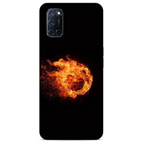Lopard Oppo A72 Uyumlu Kılıf FireX (29) Arka Koruma Kılıfı Ateş Topu
