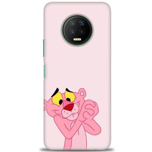 Infinix Note 7 Kılıf HD Baskılı Kılıf - Pembe Panter + Tam Ekran Koruyucu