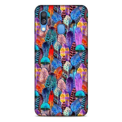 Samsung Galaxy A40 Kılıf Desenli Özel Seri Tüyler (39) Liquid Crystal Kılıf