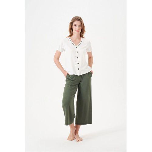 Pjs 29022 Kadın Düğmeli Pijama Takım