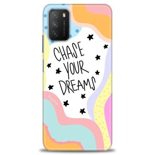 Xiaomi Poco M3 Kılıf HD Baskılı Kılıf - Chase Your Dreams + Tam Ekran Koruyucu