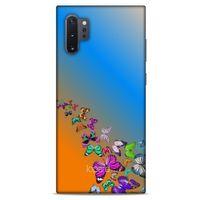 Samsung Galaxy Note 10 Plus Kılıf Kelebek Etkisi (50) Shockproof Kılıf Bordo Pembe