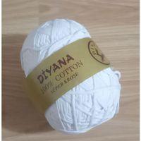 Diyana %100 Pamuklu Süper Kroşe,İp Beyaz Renkli 100Gr