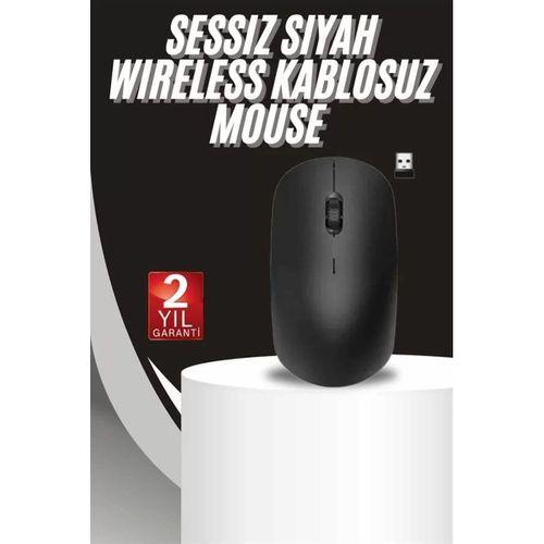Ergonomik Tasarım Kablosuz Siyah Mouse Hassas Uzun Ömürlü