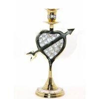 Pirinç Sedefli Tekli Şamdan 11056-8