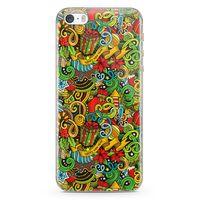 Apple iPhone 5s Kılıf Doodle Happy New Year Arka Kapak Koruma Desenli Full Koruyucu