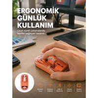 Şeffaf Kablosuz Mouse Bluetooth Bağlantılı Sessiz Tıklama Yeni Nesil