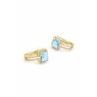 Taşlı Küpe - Turkuaz