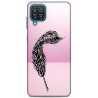 Lopard Samsung Galaxy A12 Uyumlu Kılıf Tattoo's (29) Arka Koruma Kılıfı Tüy Dövmesi