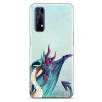 Oppo Realme 7 Kılıf Dragons (19) Kılıfları Mavi Ejderha