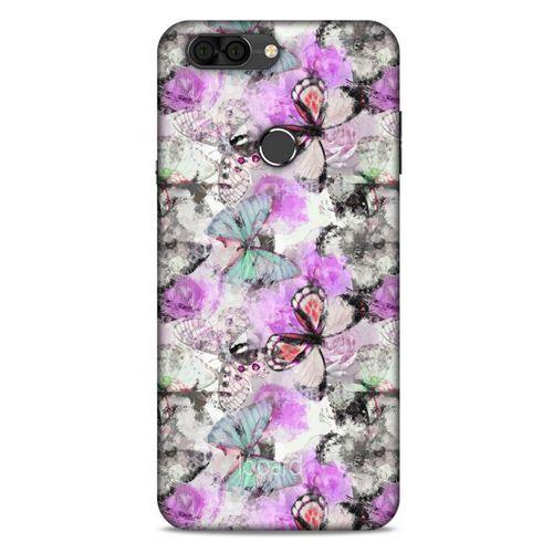 Vestel Venüs V6 Kılıf Kelebek Etkisi (15) Antişok Kılıf Mor Beyaz