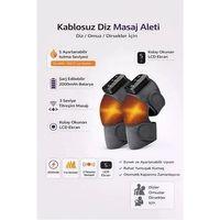 2 Adet Şarjlı Isıtmalı Diz Masaj Aleti – Titreşimli Fizyoterapi Dizlik | Diz Omuz Kol Bacak