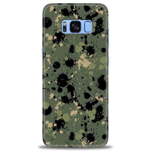 Samsung Galaxy S8 Plus Kılıf HD Baskılı Kılıf - Kamuflaj Renkleri + Tam Ekran Koruyucu