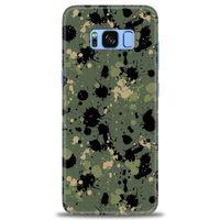 Samsung Galaxy S8 Plus Kılıf HD Baskılı Kılıf - Kamuflaj Renkleri + Tam Ekran Koruyucu