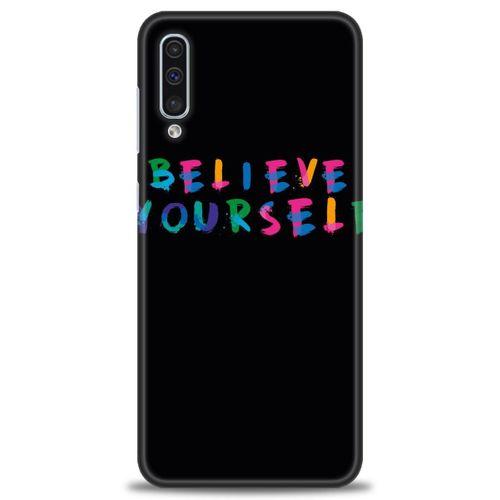 Samsung Galaxy A50S Kılıf HD Baskılı Kılıf - Believe + Tam Ekran Koruyucu