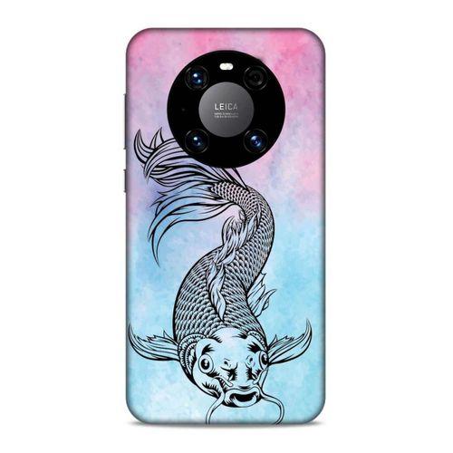 Lopard Huawei Mate 40 Pro Uyumlu Kılıf Tattoo's (31) TPU Kılıf Balık Dövmesi