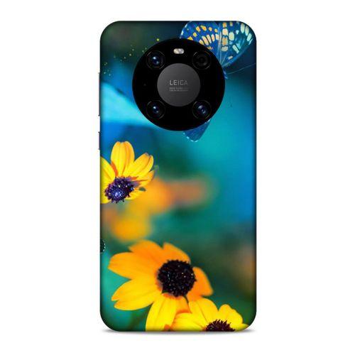 Lopard Huawei Mate 40 Pro Uyumlu Kılıf Bahar (50) Shockproof Kılıf Kelebek Çiçek