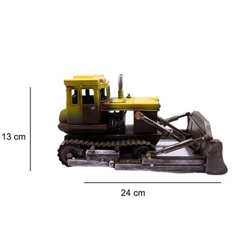 Dekoratif Metal Buldozer Biblo