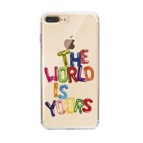 iPhone 8 Plus The World Is Yours Premium Şeffaf Silikon Kılıf