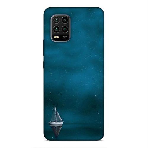 Xiaomi Mi 10 Lite Kılıf Mavi Gemi Arka Kapak Silikon Koruma Full Koruyucu