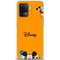 Oppo Reno 5 Lite Kılıf HD Baskılı Kılıf - Turuncu Disney + Tam Ekran Koruyucu