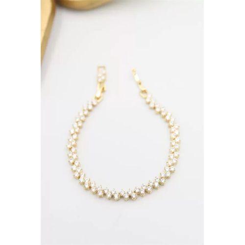 Taşlı Xuping Vip Bileklik - Altın