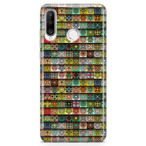 Huawei P30 Lite Kılıf Tarihi Motifler Arka Kapak Koruma Desenli Full Koruyucu