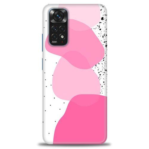 Xiaomi Redmi Note 12 4G Kılıf HD Baskılı Kılıf - Pembe Beyaz Siyah + Tam Ekran Koruyucu