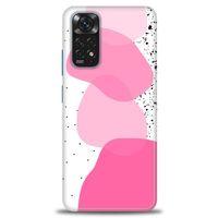 Xiaomi Redmi Note 12 4G Kılıf HD Baskılı Kılıf - Pembe Beyaz Siyah + Tam Ekran Koruyucu