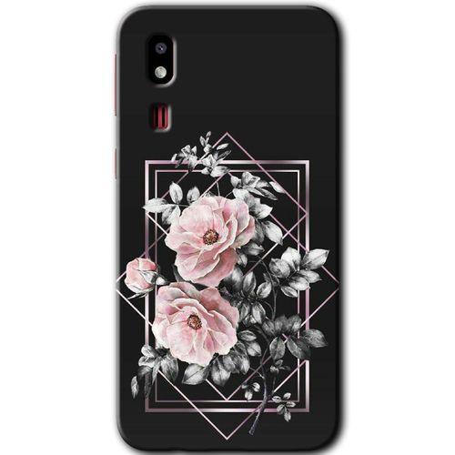 Galaxy A2 Core Kılıf HD Desen Baskılı Arka Kapak - Retro Çiçek 1