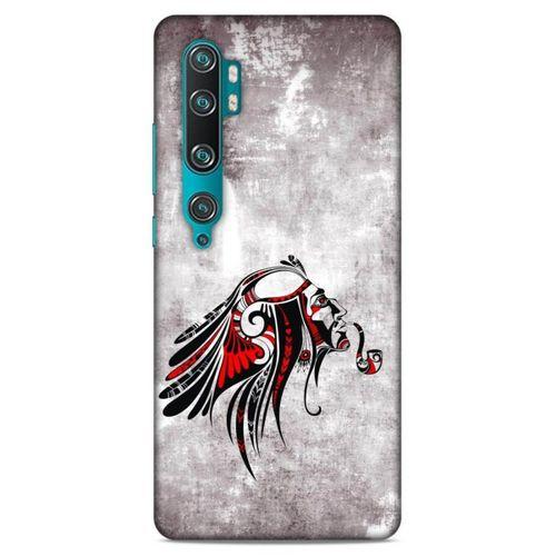 Lopard Xiaomi Mi Cc9 Pro Uyumlu Kılıf Tattoo's (43) Thin Fit Kılıf Pipolu Kızılderili