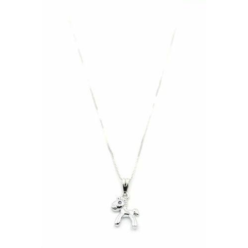 Peluş At Figürü Kolye - Gümüş