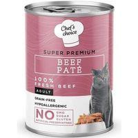 Chefs Choice Kıyılmış Sığır Etli Konserve Yetişkin Kedi Maması 400 G