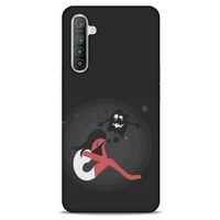 Oppo Realme XT Kılıf Depresyon (34) Slim Armor Kılıf Yeşil Fuşya