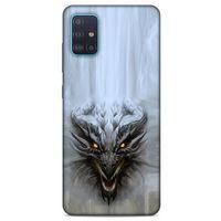 Samsung Galaxy A51 Kılıf Dragons (11) Tam Koruma Beyaz Ejderha