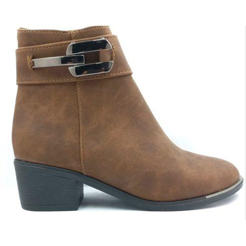 PUNTO 425077 Taba 5 Cm Fermuarlı Kadın Bot