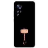 Xiaomi Mi 12 Kılıf HD Desen Baskılı Arka Kapak + Temperli Cam - Thor Çekiç