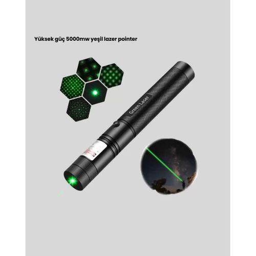 5000mw Yeşil Lazer Pointer Profesyonel Uzun Menzilli