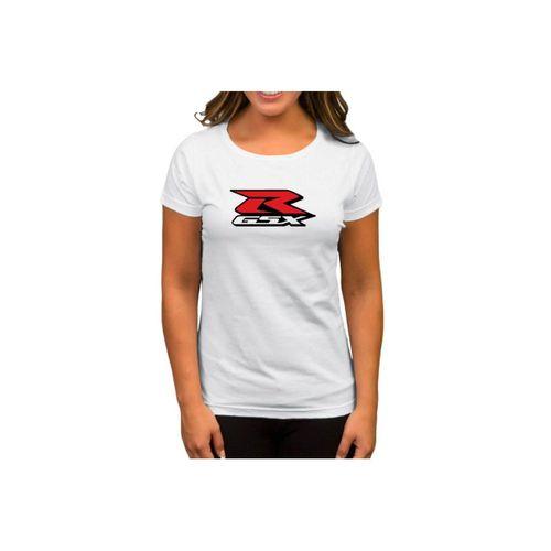 Suzuki GSX-R Logosu Beyaz Kadın Tişört