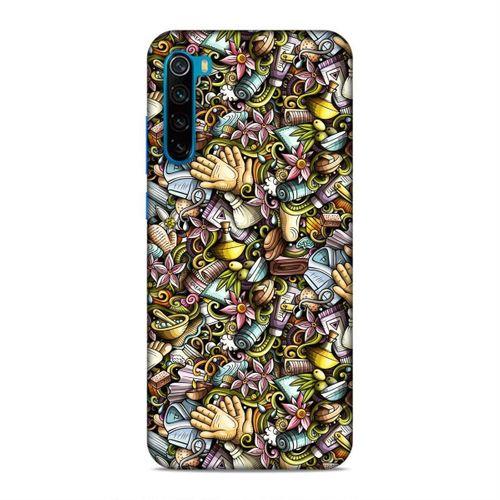 Xiaomi Redmi Note 8T Kılıf Kozmetik Kisisel Bakim Doodle Arka Kapak Silikon Koruma Full Koruyucu