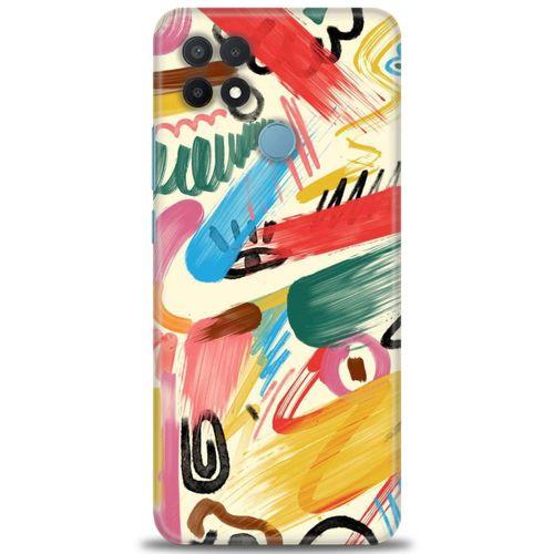 Oppo A15S Kılıf HD Baskılı Kılıf - Sanat + Tam Ekran Koruyucu