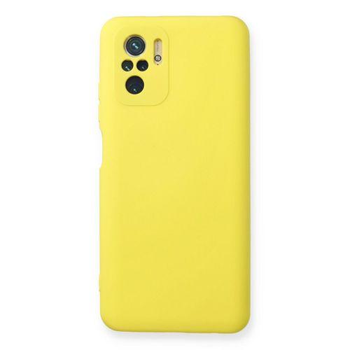 Newface Xiaomi Redmi Note 10 Kılıf Nano içi Kadife  Silikon - Sarı