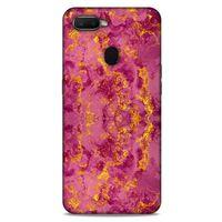 Mermer Desenli (35) Tema Fit Design Kılıf Burgonya Oppo Ax7 Kılıf