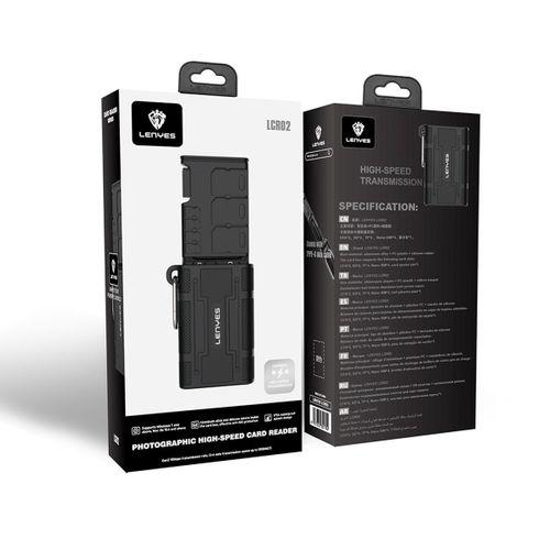 Lenyes LCR02 Type-C Kablolu Su Geçirmez Çoklu Kart Depolama ve Okuyucu Kutusu 10 Gbps