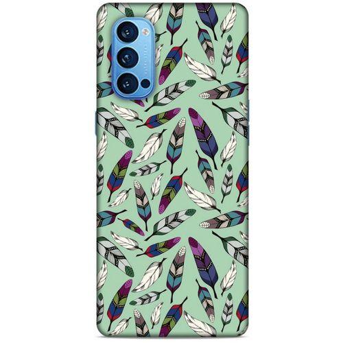 Oppo Reno 4 Pro Kılıf Desenli Özel Seri Tüyler (14) Lansman Kılıf