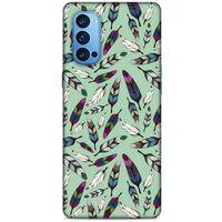 Oppo Reno 4 Pro Kılıf Desenli Özel Seri Tüyler (14) Lansman Kılıf
